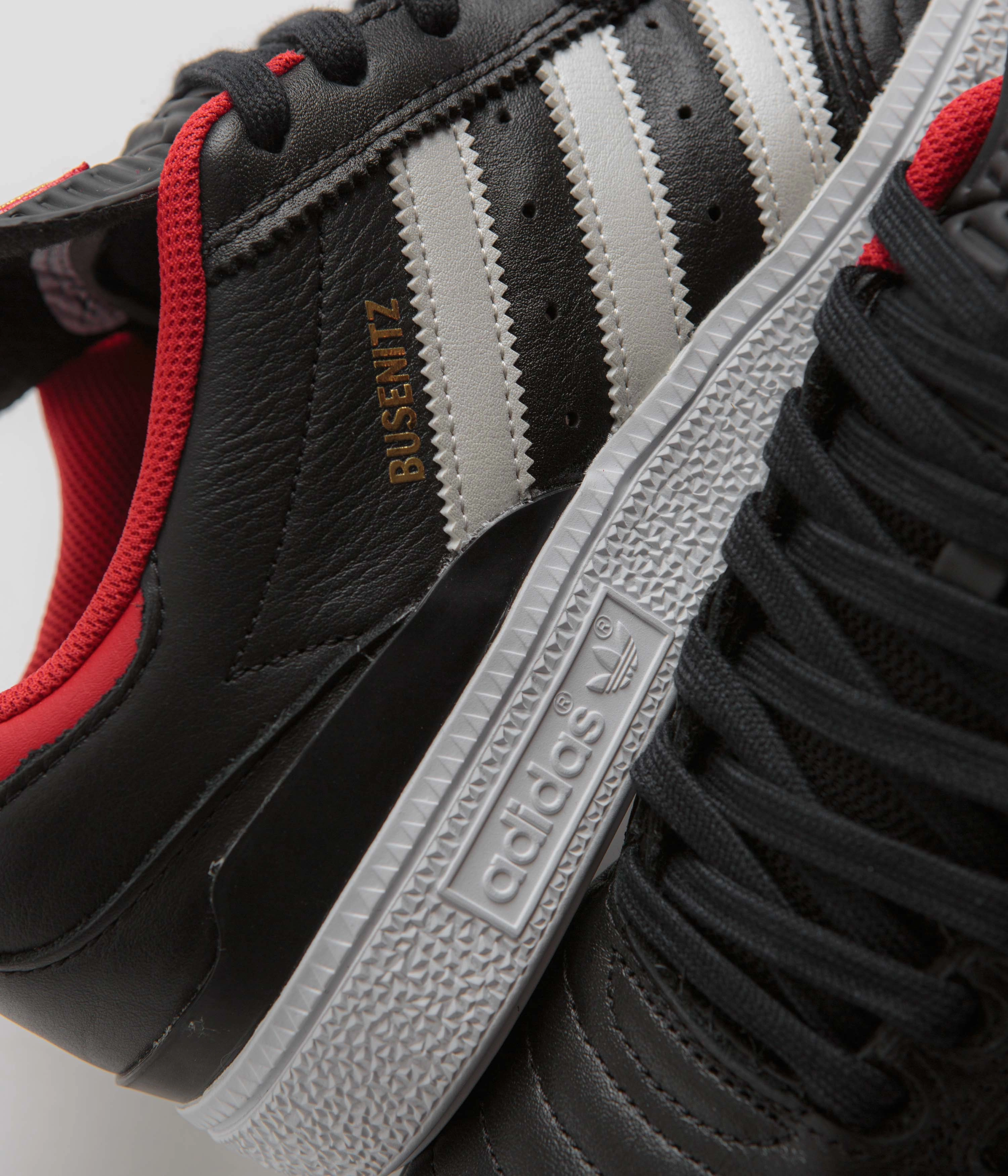 Adidas Busenitz Shoes - Core Black / Zero Metallic / Better Scarlet Best Running Adidas Shoes