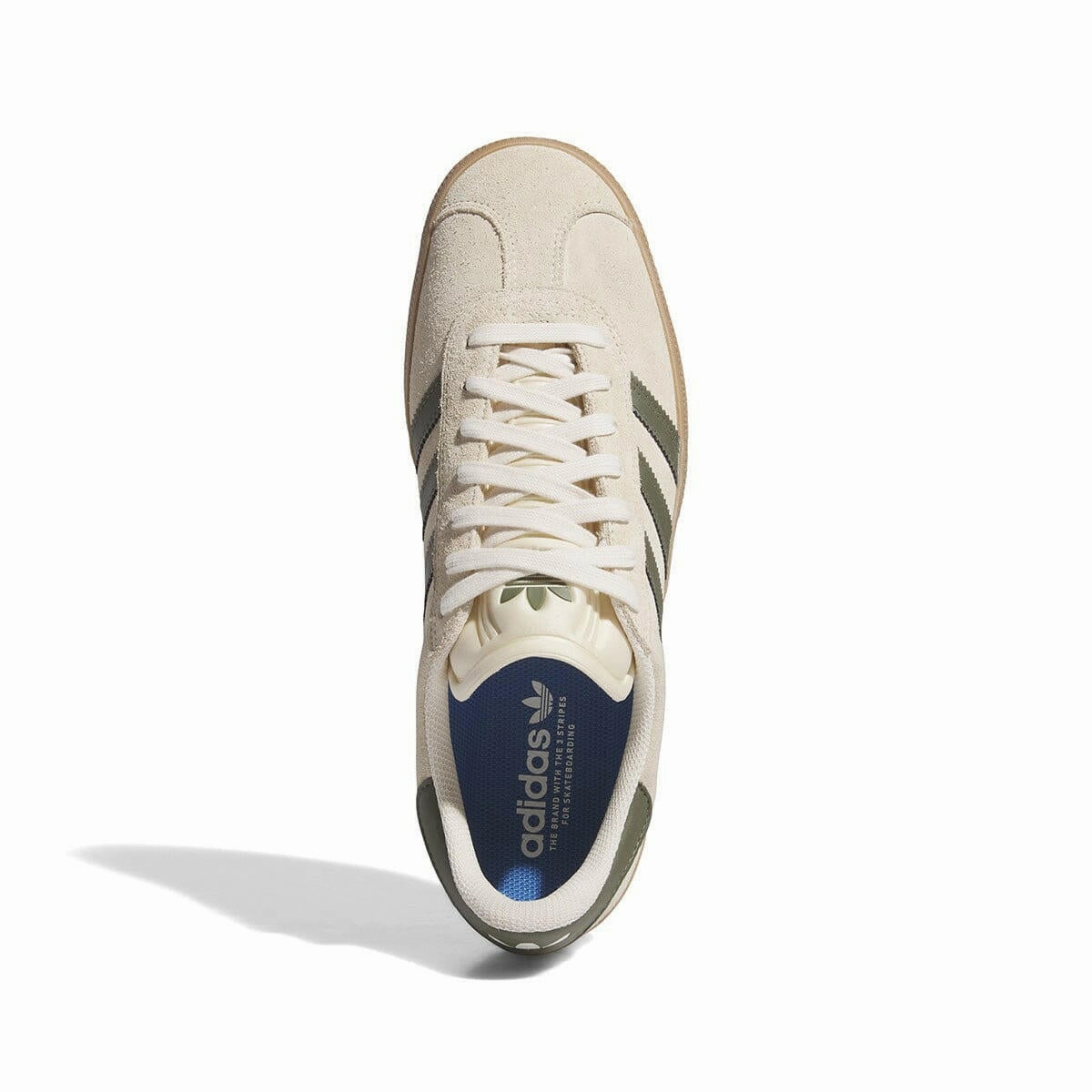 Adidas - Gazelle Adv Shoes Beige/Green/Gum New Adidas Running Shoes 2024