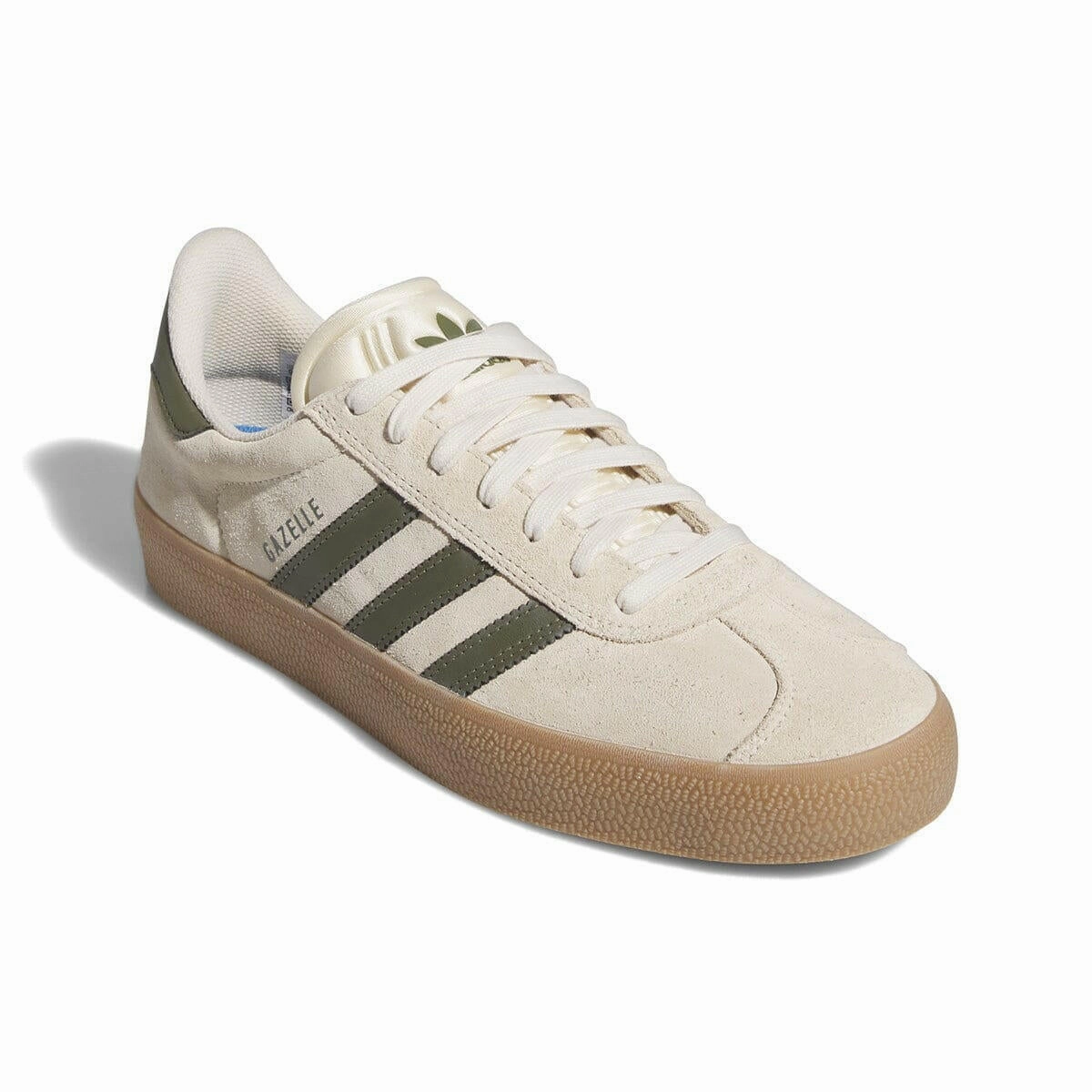 Hibbets Adidas Shoes Adidas - Gazelle Adv Shoes Beige/Green/Gum