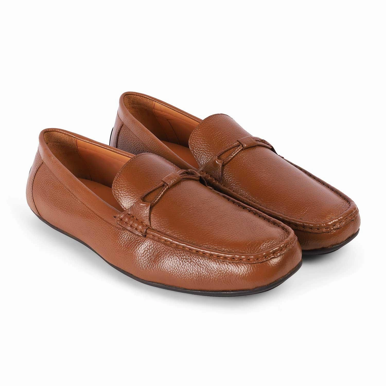 Santa Cruz Loafers Tresmode Event Tan Men's Leather Driving Loafers
