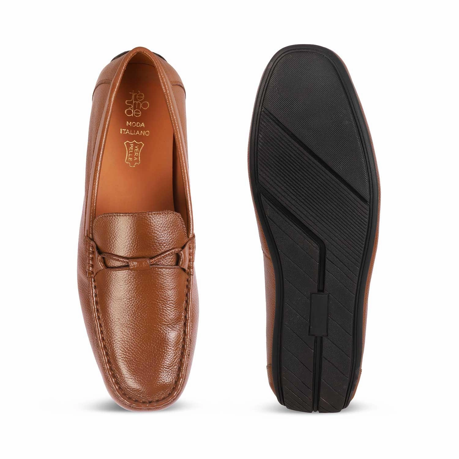 Valentino Rockstud Loafers Tresmode Event Tan Men's Leather Driving Loafers