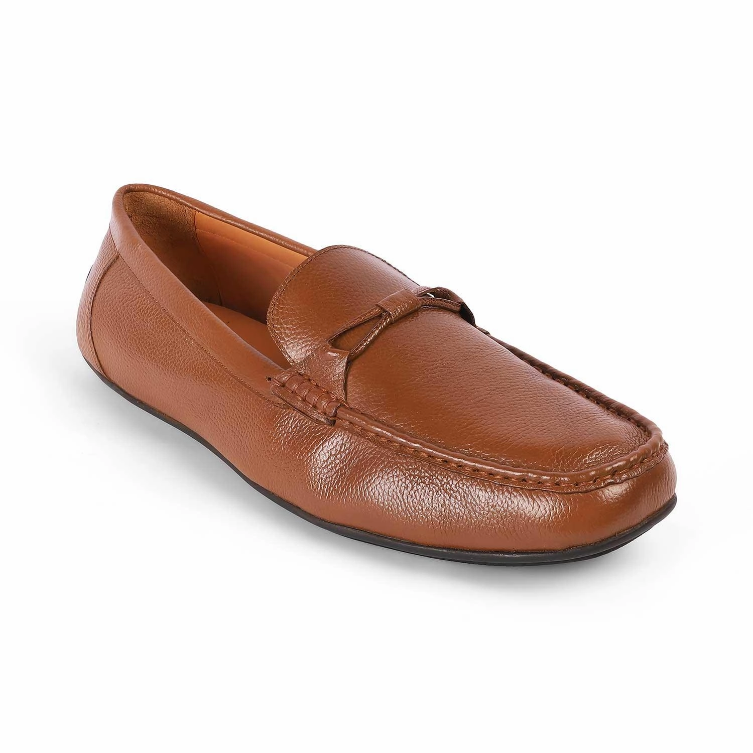 Tresmode Event Tan Men's Leather Driving Loafers Jordan Loafers