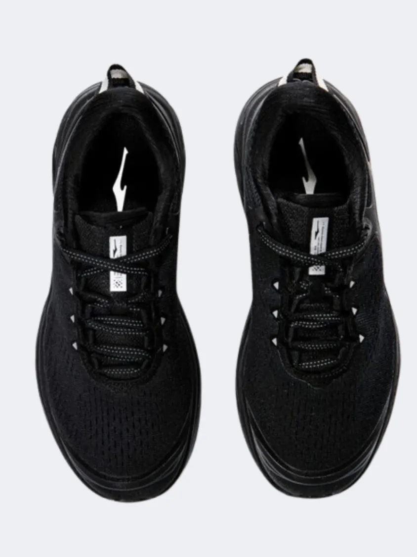 Erke Cross Country Women Running Shoes Black/Charcoal Low Heel To Toe Drop Running Shoes