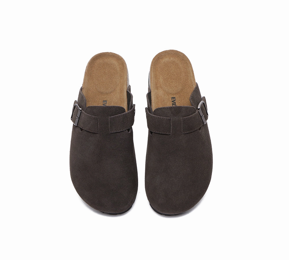 Dream Slippers EVERAU Men Adjustable Buckled Straps Slip-on Flat Sandal Slides Large Size Mason