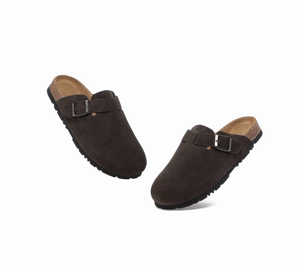 EVERAU Men Adjustable Buckled Straps Slip-on Flat Sandal Slides Large Size Mason Hey Dude Slippers