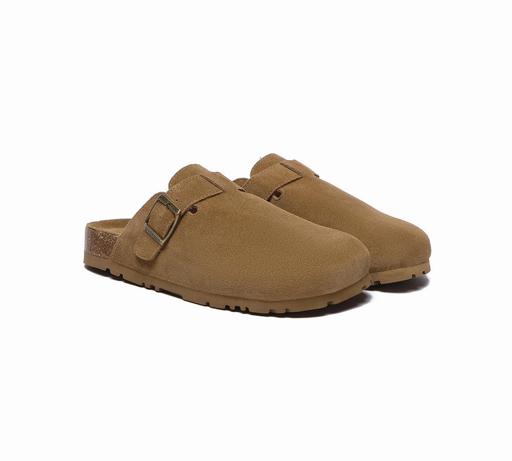 EVERAU Men Adjustable Buckled Straps Slip-on Flat Sandal Slides Large Size Mason Uggs Tasman Slippers Near Me