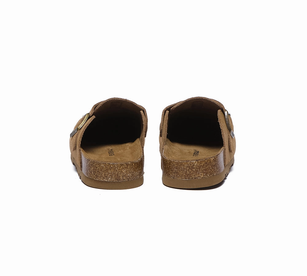 EVERAU Men Adjustable Buckled Straps Slip-on Flat Sandal Slides Large Size Mason Everlasting Slippers