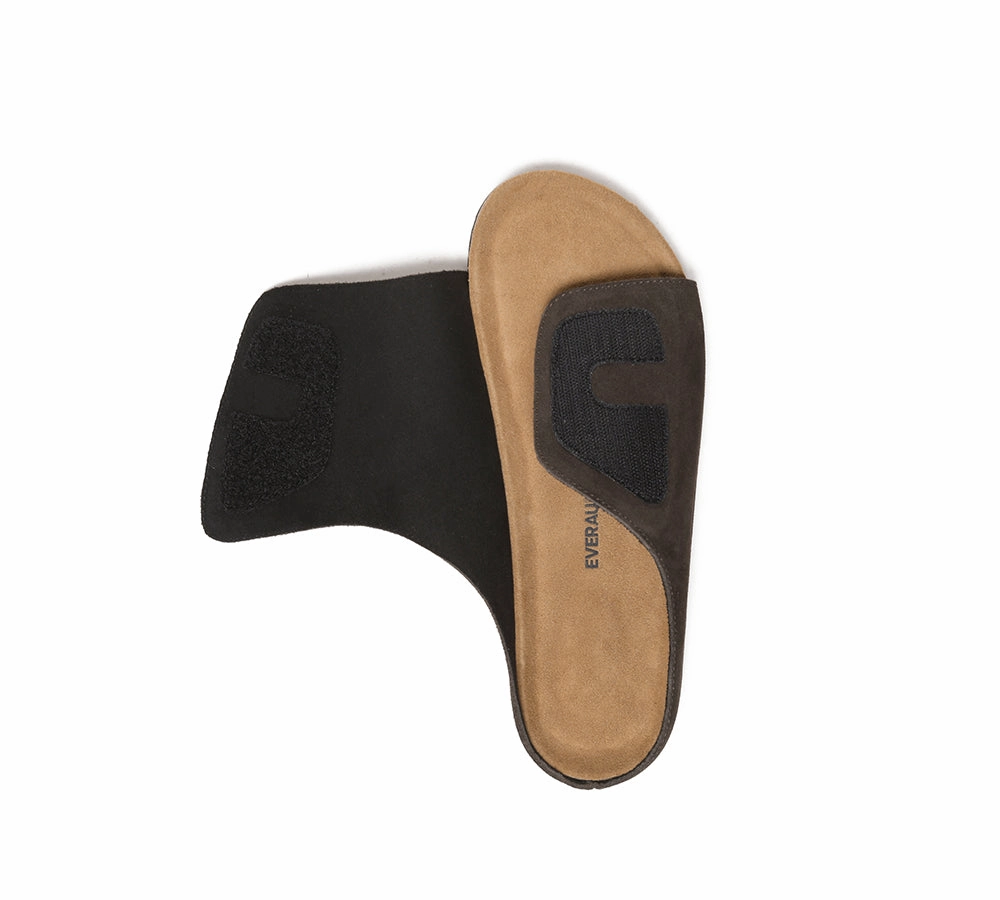 Birkenstock Sandals Rubber EVERAU Men Adjustable Embossed Slip-on Summer Slides Justice