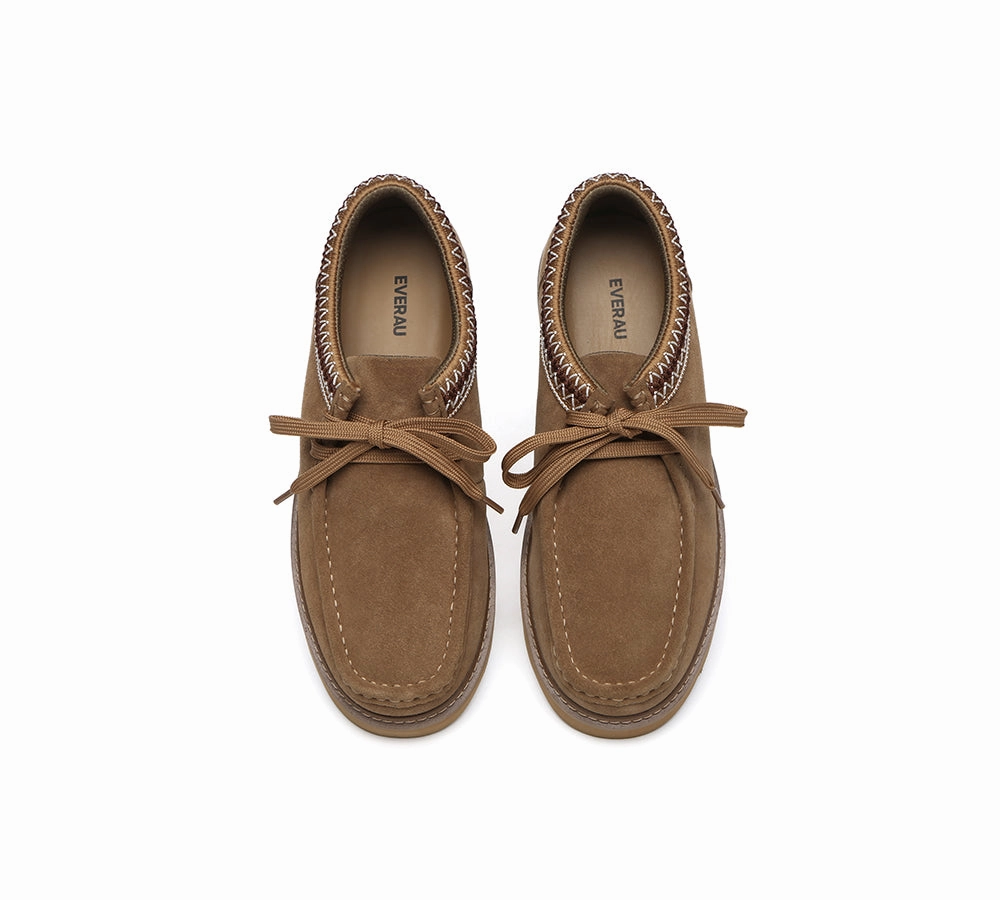 Cosidram Casual Shoes EVERAU Men Leather Lace Up Casual Shoes Madison