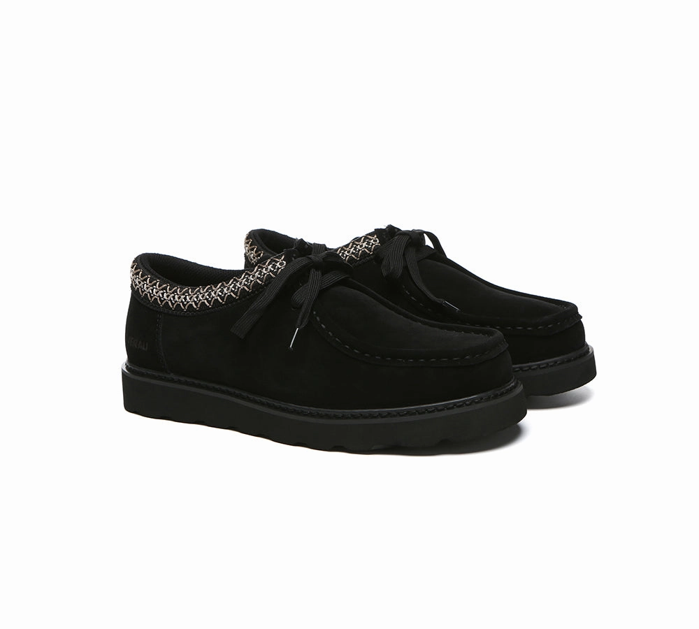 Sweet Classic Leather Casual Shoes EVERAU Men Leather Lace Up Casual Shoes Madison