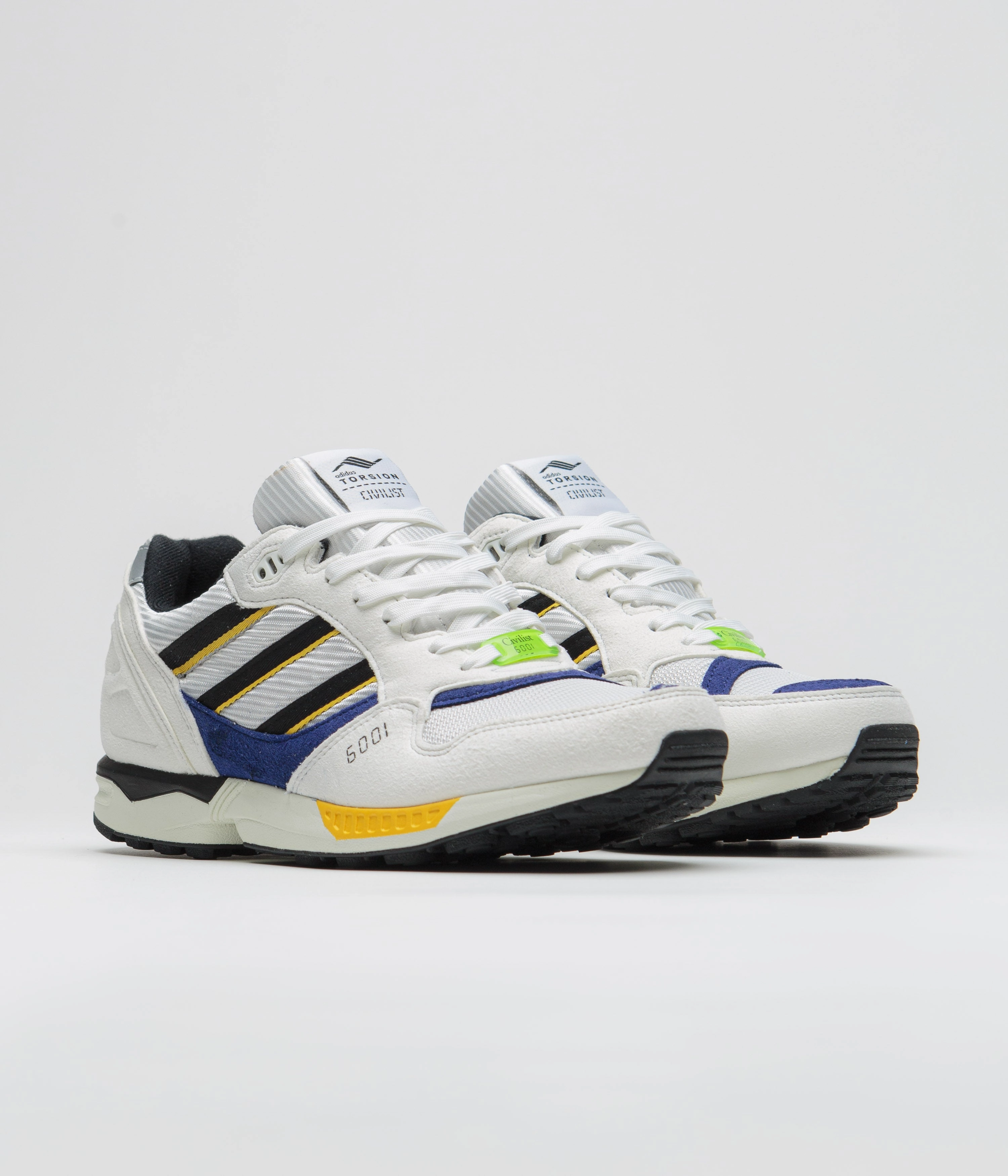 Adidas x Civilist ZX 6001 B Shoes - Crystal White / Core Black / Bold Gold Adidas All Star Shoes