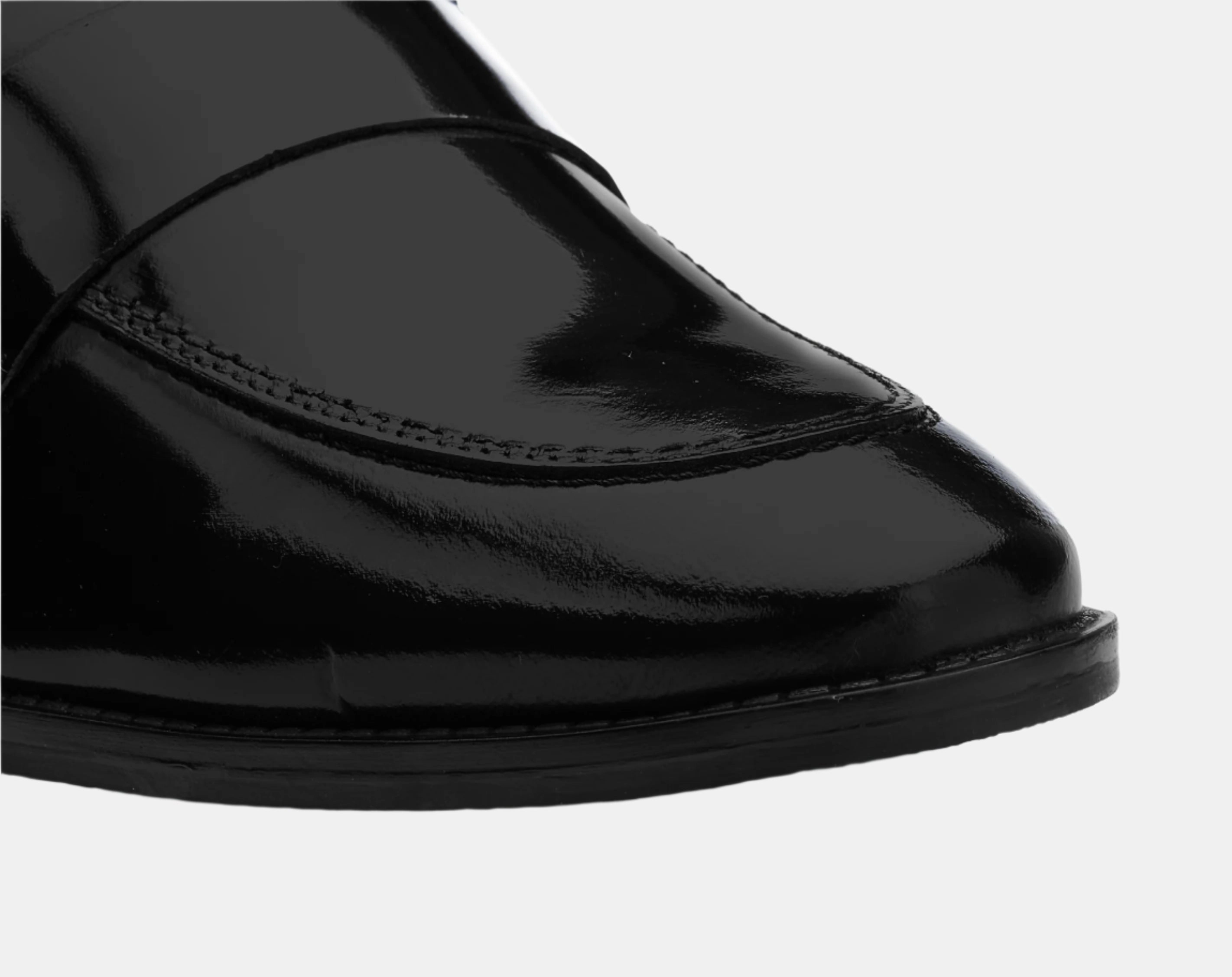 Masabih Genuine Patent Leather Black Loafer Slipon Shoes for Men Duck Boot Loafers