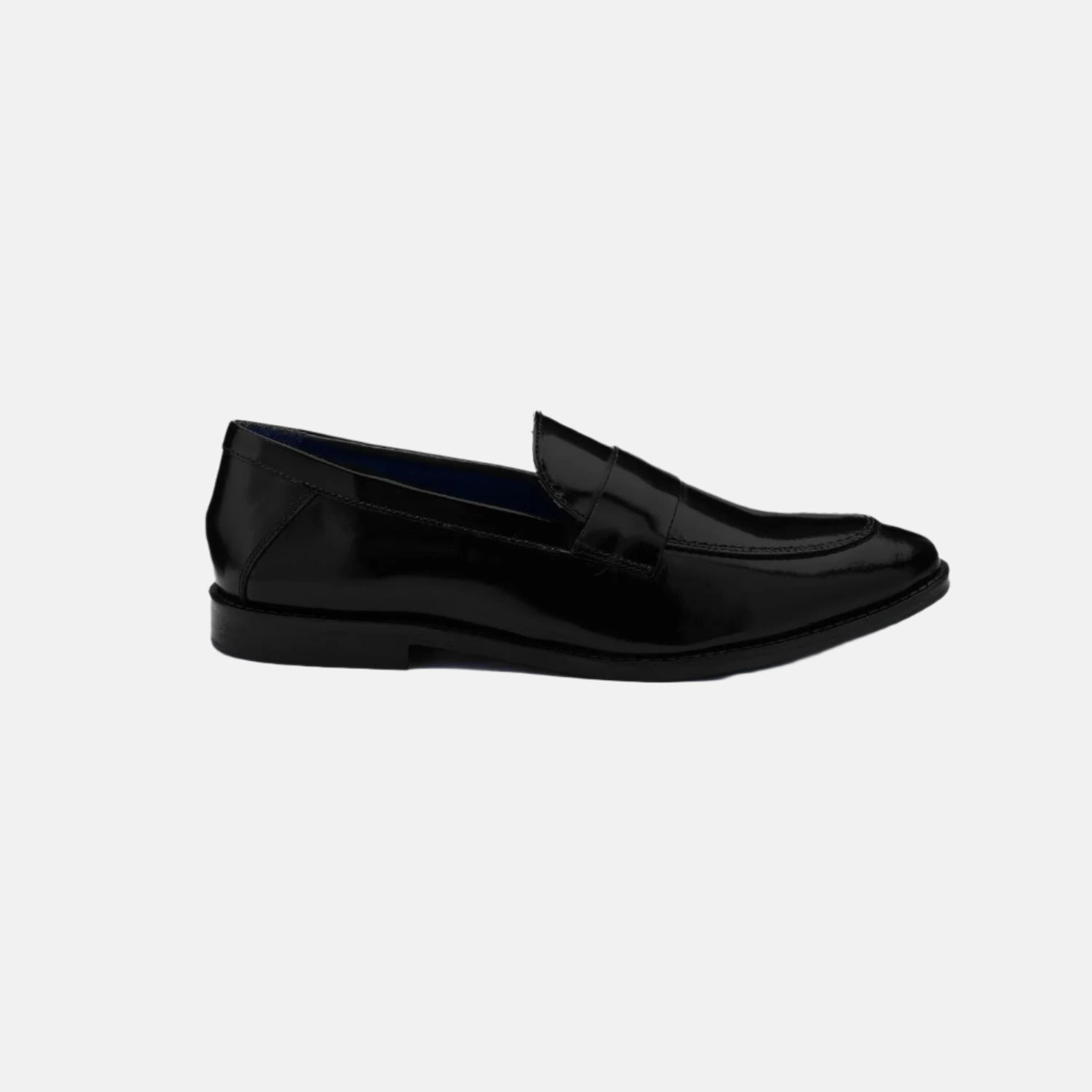 Masabih Genuine Patent Leather Black Loafer Slipon Shoes for Men Loafers Round Heels