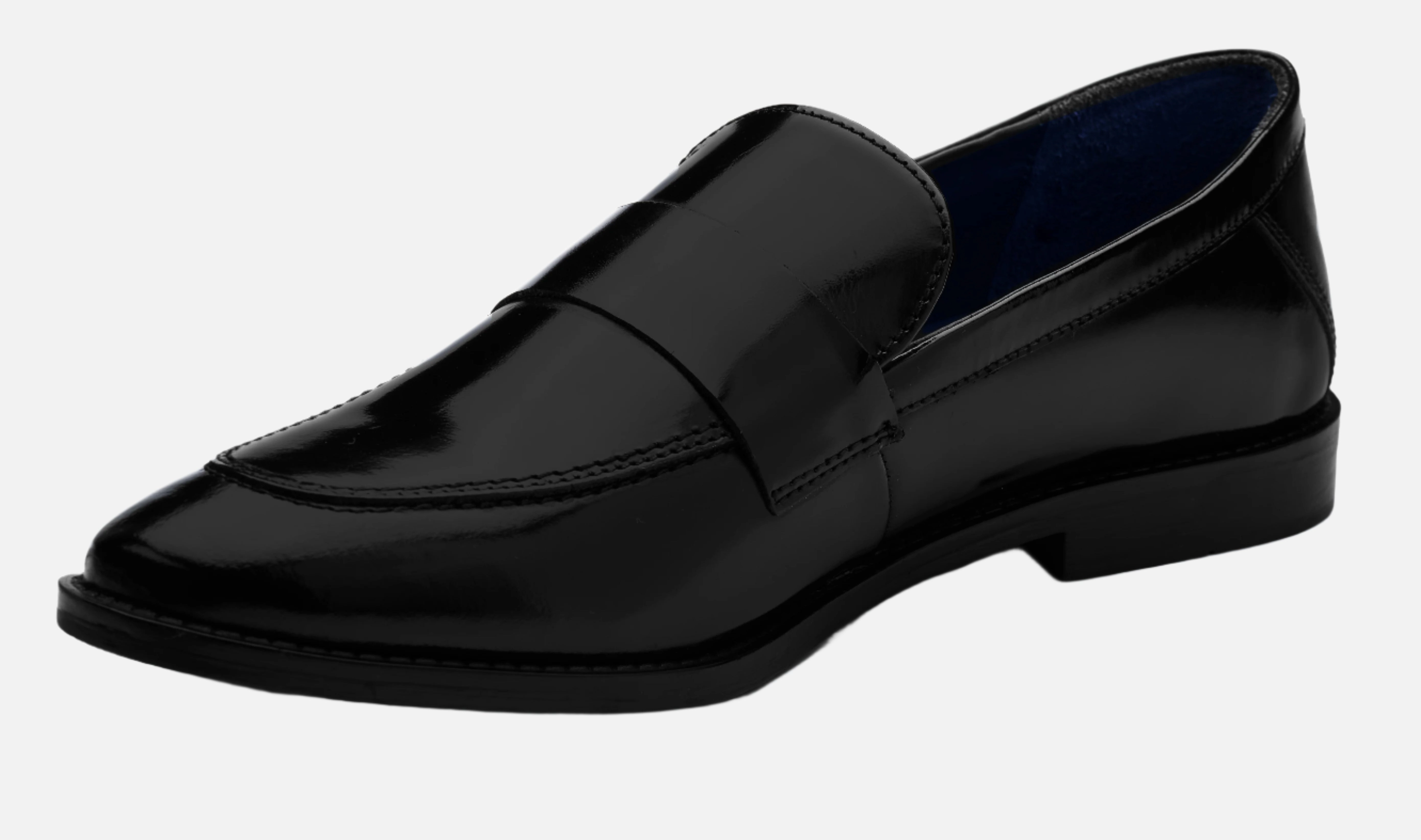 Loafers With Wedge Masabih Genuine Patent Leather Black Loafer Slipon Shoes for Men