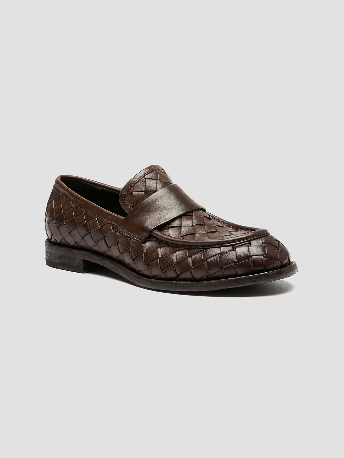 RUGGED 008 - Brown Leather Penny Loafers Gucci Chunky Loafers
