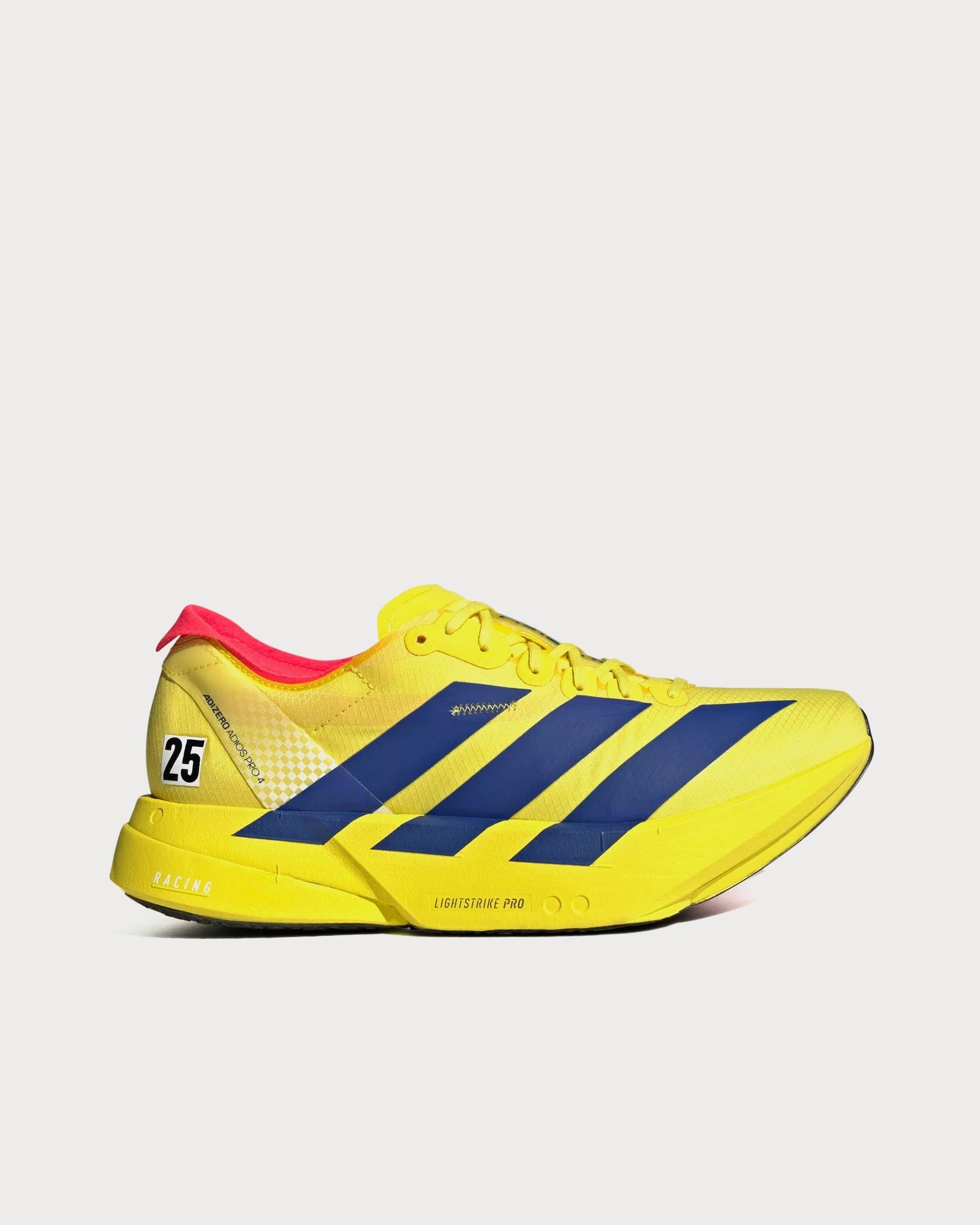 Adizero Adios Pro 4 Pure Sulfur / Lucid Blue / Lucid Red Running Shoes Adidas Plain Shoes
