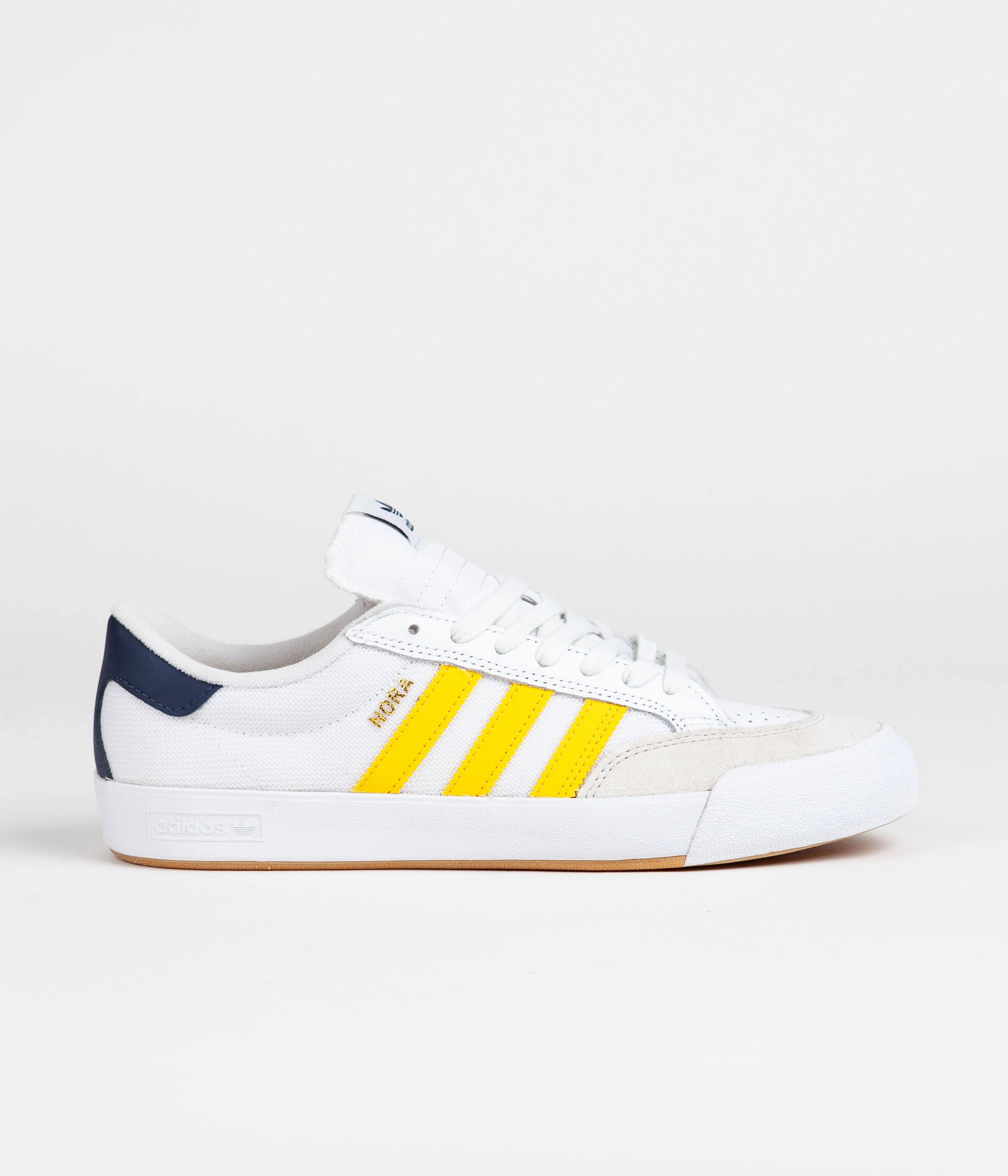 Adidas Nora Shoes - FTWR White / Bold Gold / Collegiate Navy Adidas Adizero Marathon Shoes