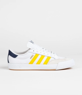 Adidas Mc80 Golf Shoes Adidas Nora Shoes - FTWR White / Bold Gold / Collegiate Navy