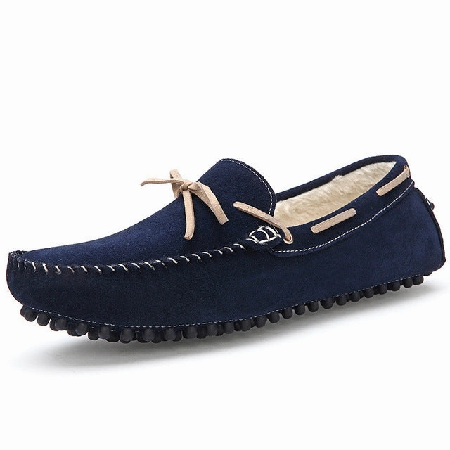 Loafers Burgundy Casual Mens Loafers Suede Leather Winter Snow Shoes 2015 Fashion Men Flats Slip On Moccasins Mens Driving Shoes Zapatos homme