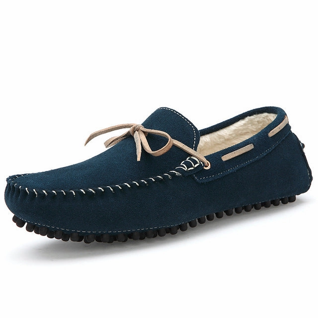 Casual Mens Loafers Suede Leather Winter Snow Shoes 2015 Fashion Men Flats Slip On Moccasins Mens Driving Shoes Zapatos homme Agl Loafers