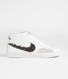Nike SB Blazer Court Mid Premium Shoes - White / Black - White Asics Sky Elite Ff 3 Volleyball Shoes
