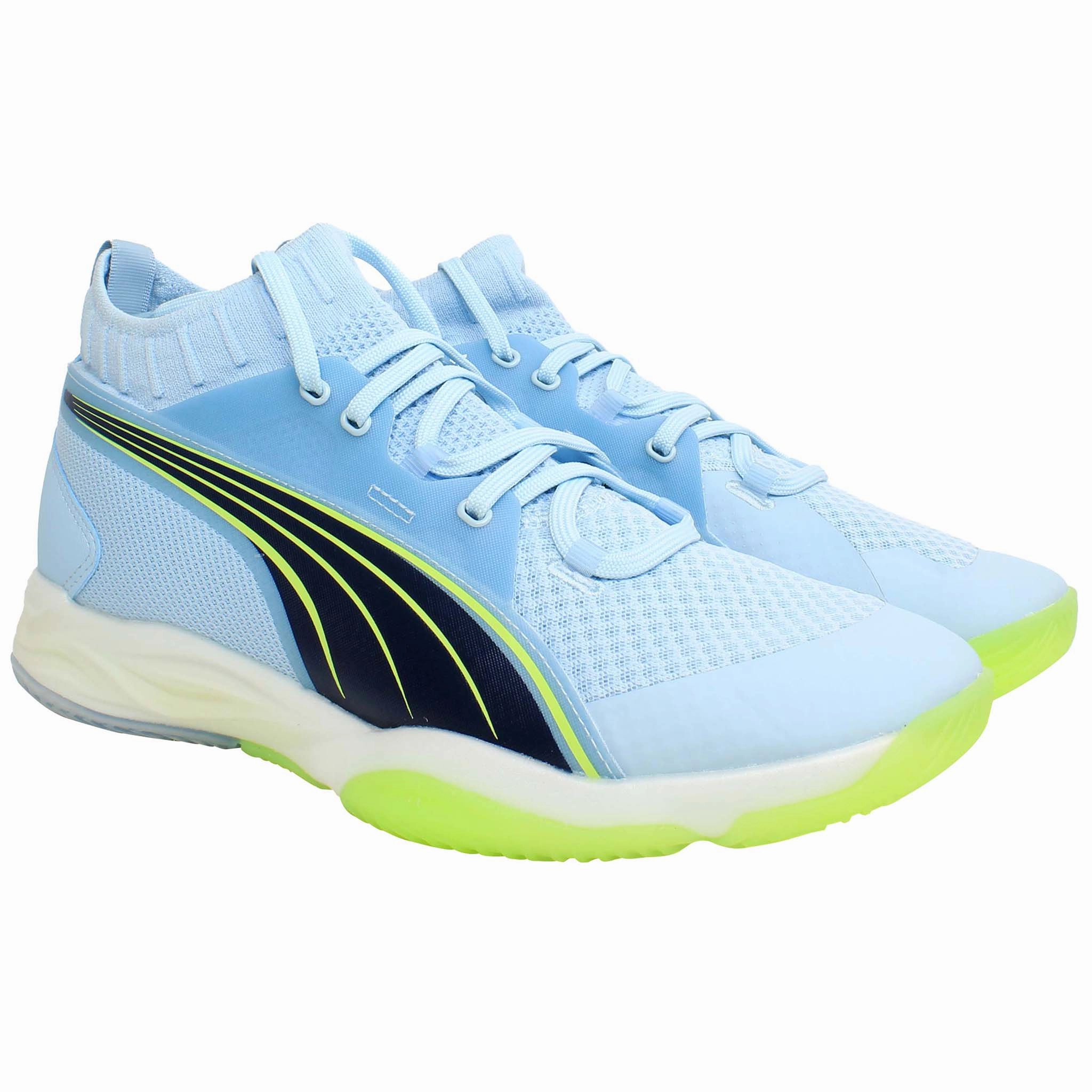Puma Shoes With Ribbon At The Back Puma Eliminate Nitro SQD Mens Blue Handball Shoes