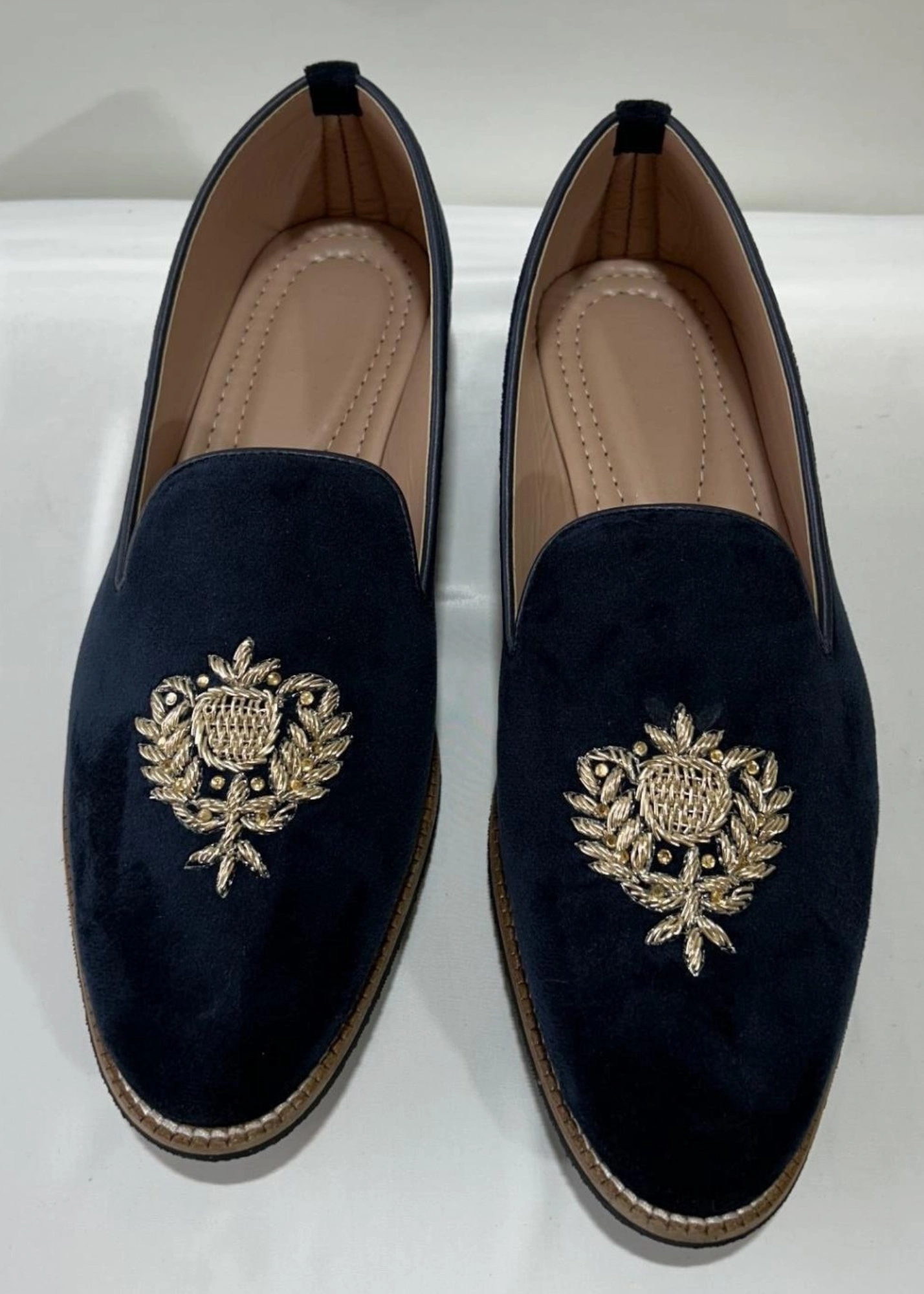DARK NAVY BLUE SUEDE SHOES FOR MEN Suit Loafers