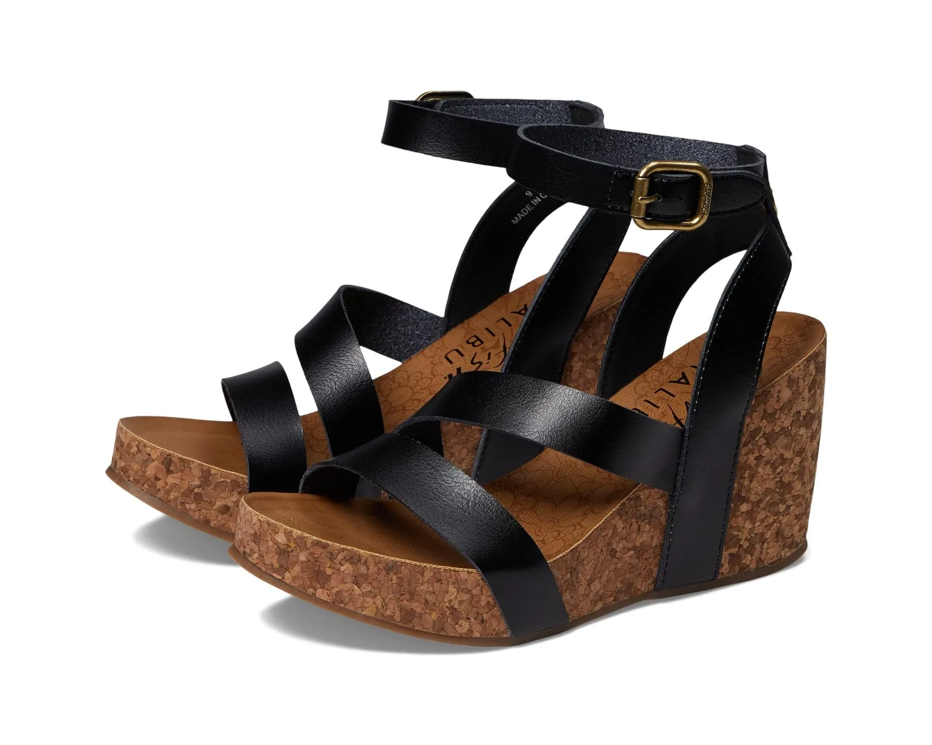 Flip Flops With Leather Strap Blowfish Malibu womens Hecta Wedge Sandal