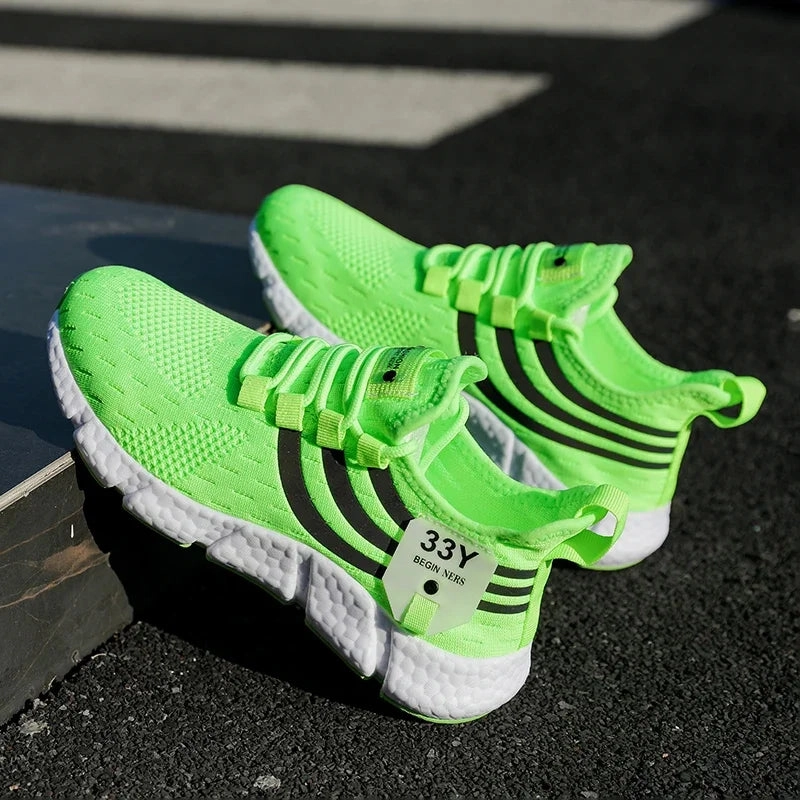 Men Casual Sports Shoes Breathable Lightweight Sneakers Summer Outdoor Tennis Running Walking Shoes Male Vulcanized Shoes Man Flat Shoes Suede