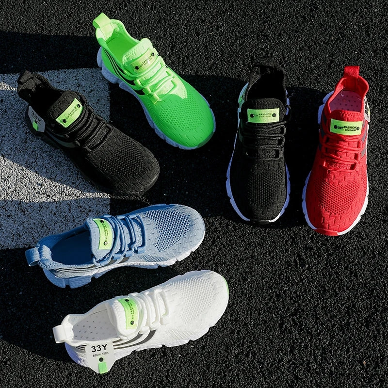 Men Casual Sports Shoes Breathable Lightweight Sneakers Summer Outdoor Tennis Running Walking Shoes Male Vulcanized Shoes Man Shein Shoes Flats