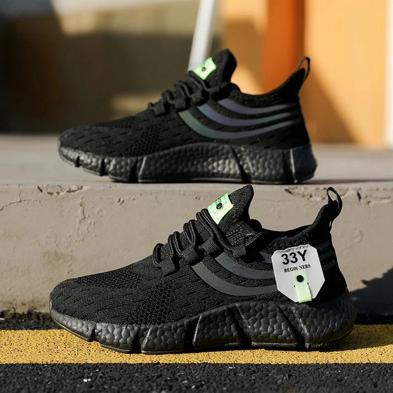 Classy Flat Shoes Men Casual Sports Shoes Breathable Lightweight Sneakers Summer Outdoor Tennis Running Walking Shoes Male Vulcanized Shoes Man