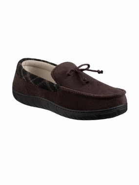 Men's Lined Comfort Bootie Slipper,Brown Cloudsteppers Slides