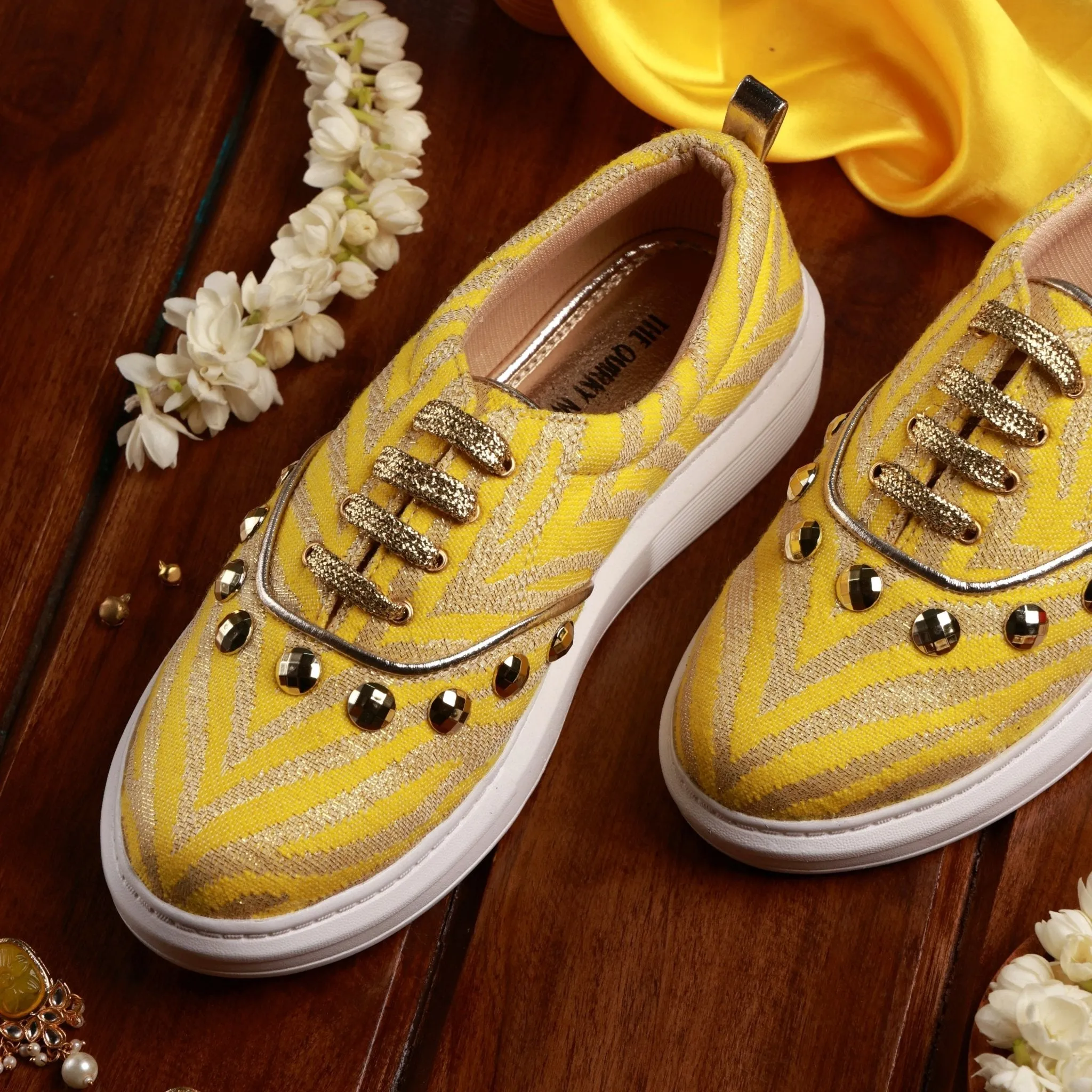 Juliet Sneakers in Yellow Waterproof Walking Sneakers