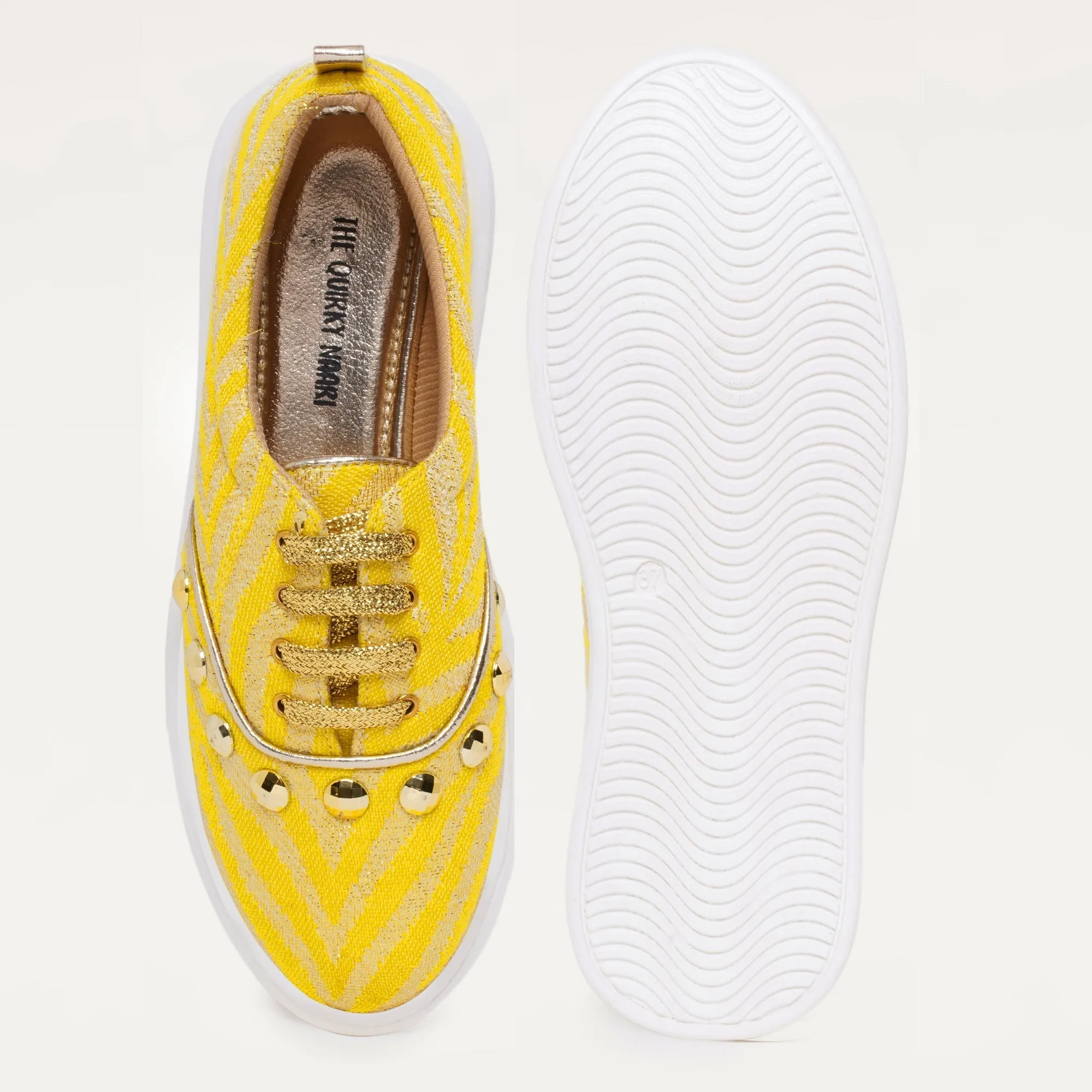 Juliet Sneakers in Yellow Running Sneakers On