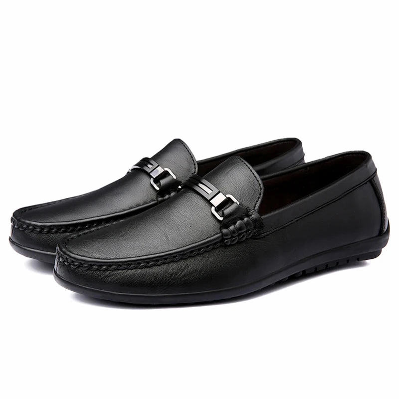 Men Casual Leather Shoes Slip On Fashion Brand Loafer Celine Margaret Loafers