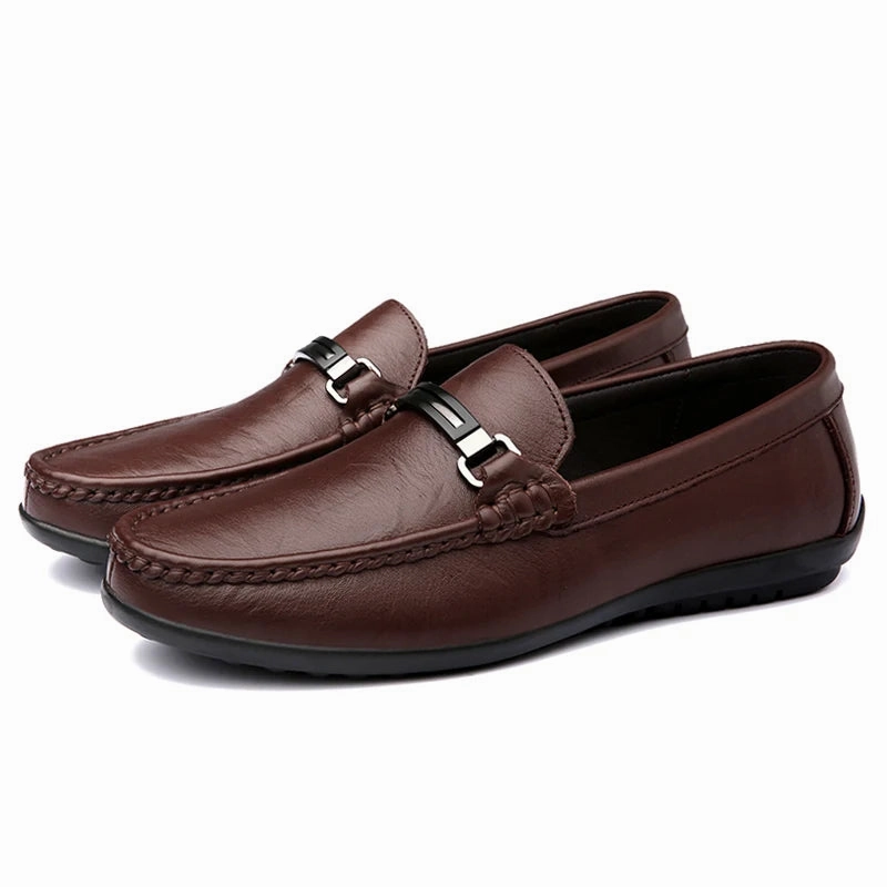 Men Casual Leather Shoes Slip On Fashion Brand Loafer Driving Moccasins Loafers
