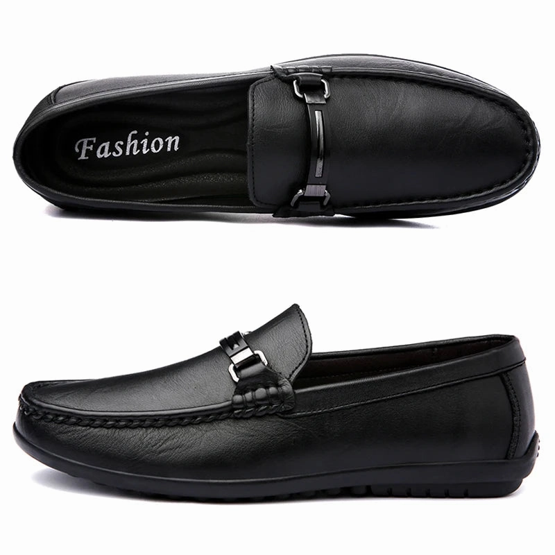 Dunham Loafers Men Casual Leather Shoes Slip On Fashion Brand Loafer