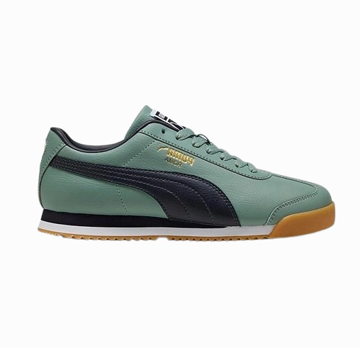 Puma Men's Roma 24 Shoes - Green Moon / New Navy Puma Cell Divide Running Shoes