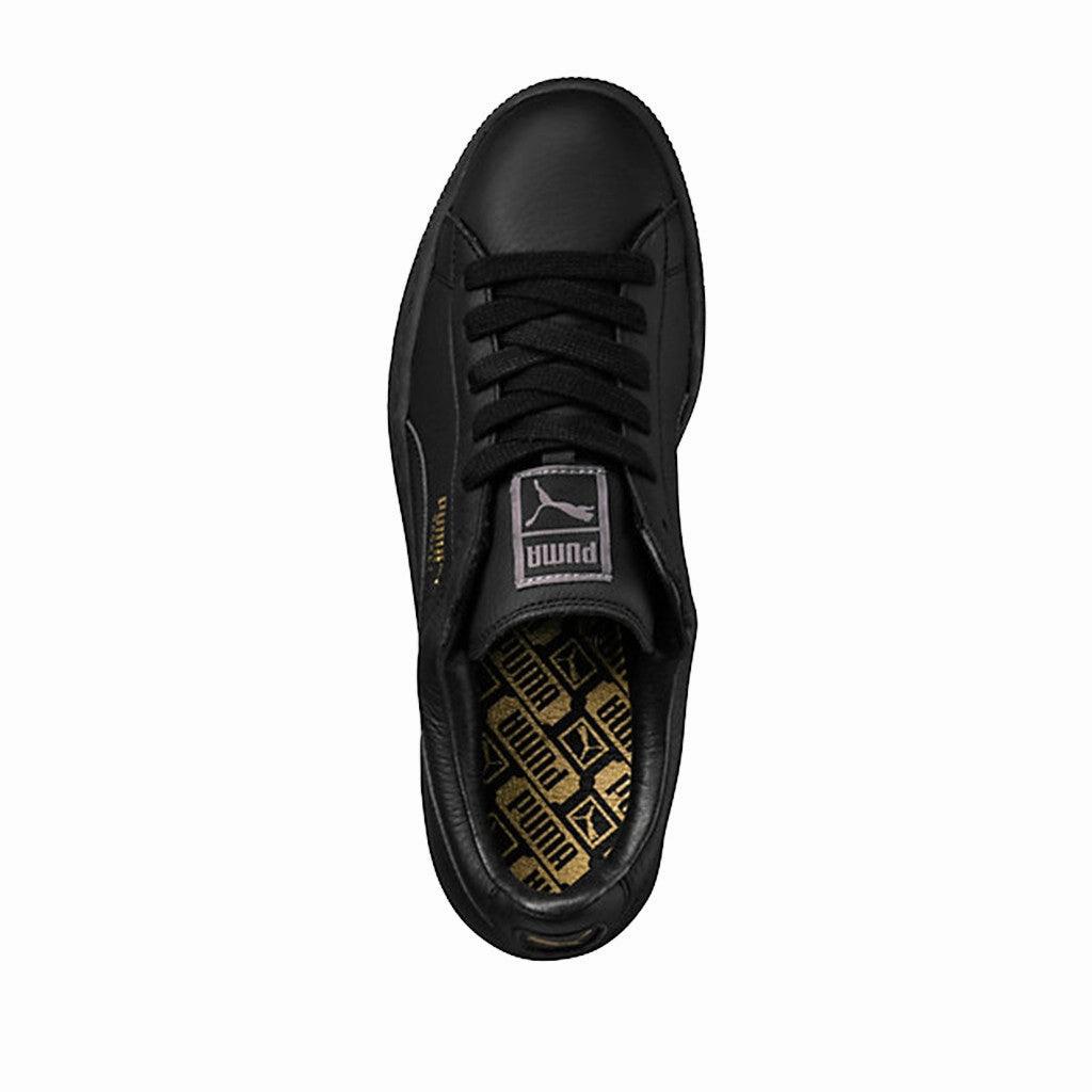 Asics Non Slip Shoes Puma Men's Basket Classic Lfs Running Shoes in Black and Gold