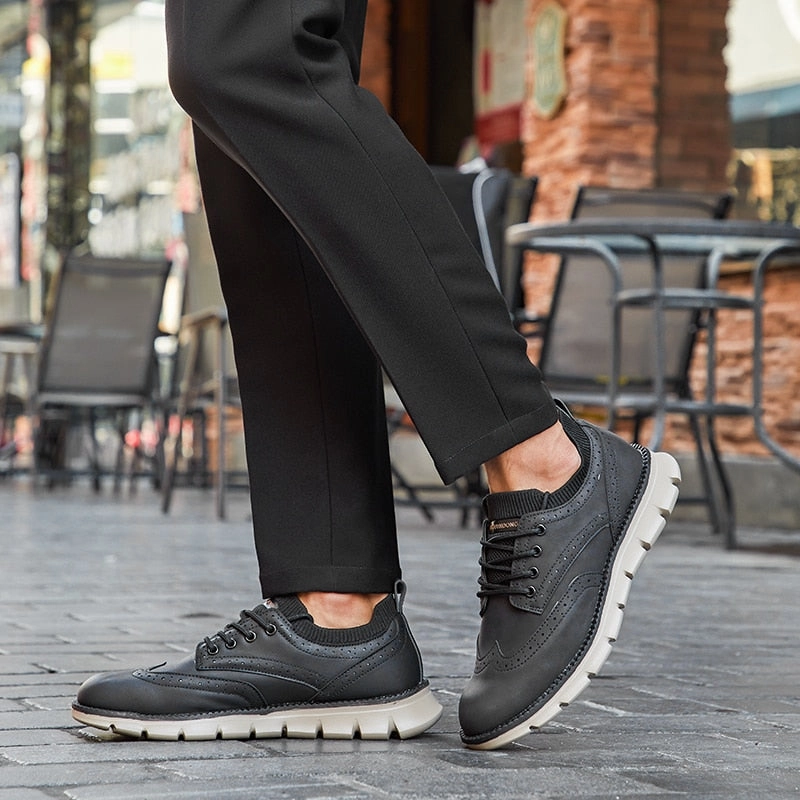 Casual Shoes In Wide Width West Louis Leather Outdoor Soft Soled Shoes