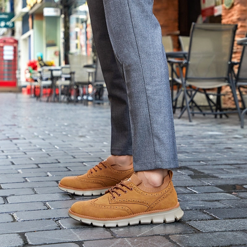 West Louis Leather Outdoor Soft Soled Shoes Casual Shoes For Back Pain