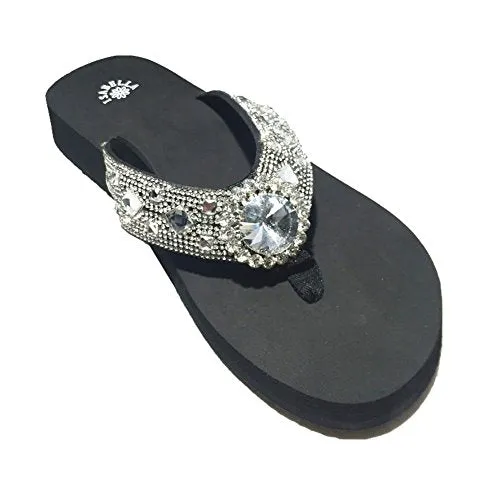 Isabella Premium Women's Diamond Blingbling Flip Flops 4 Sizes Biodegradable Flip Flops