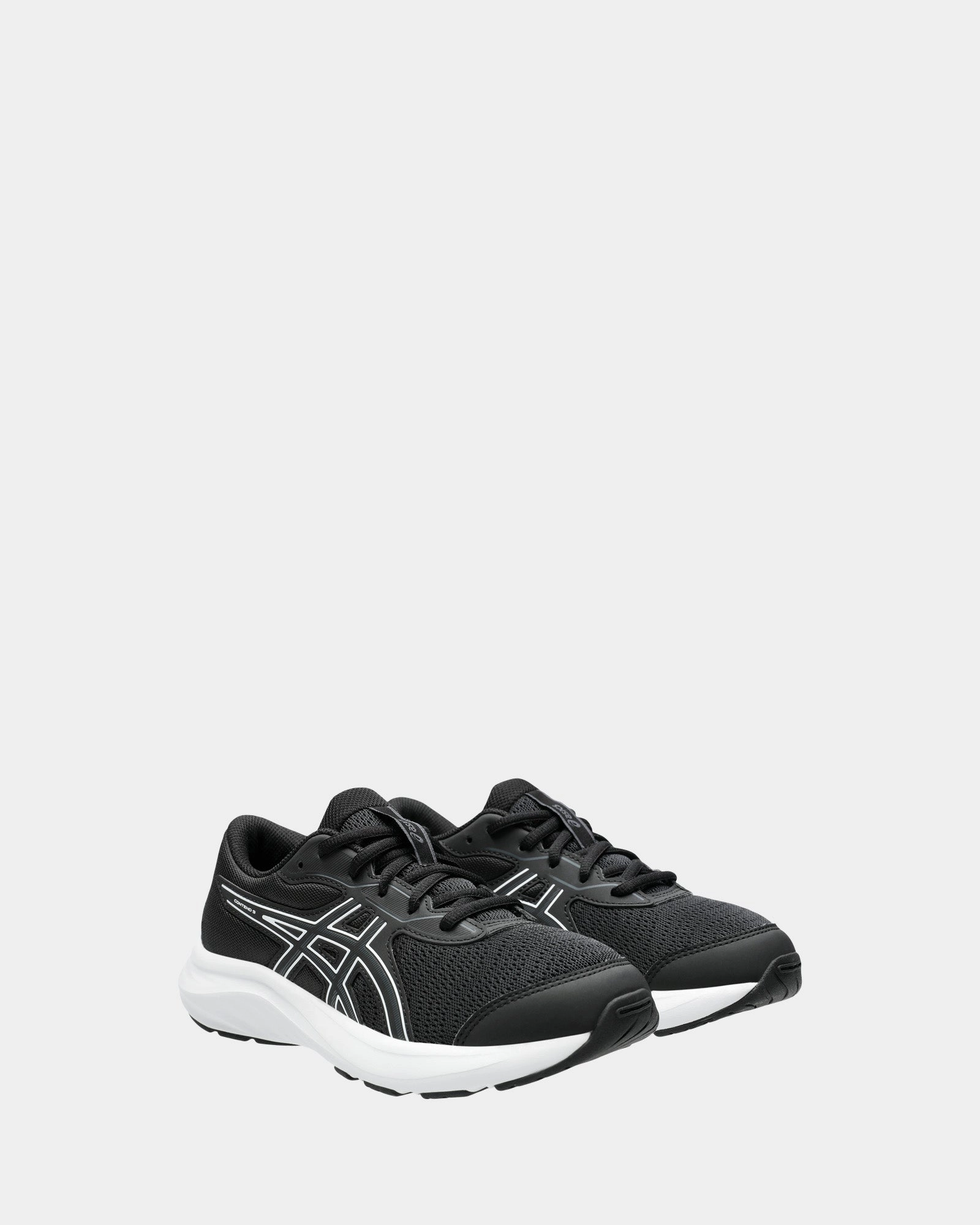 Contend 9 Grade School Black/White Asics Shoes Gym