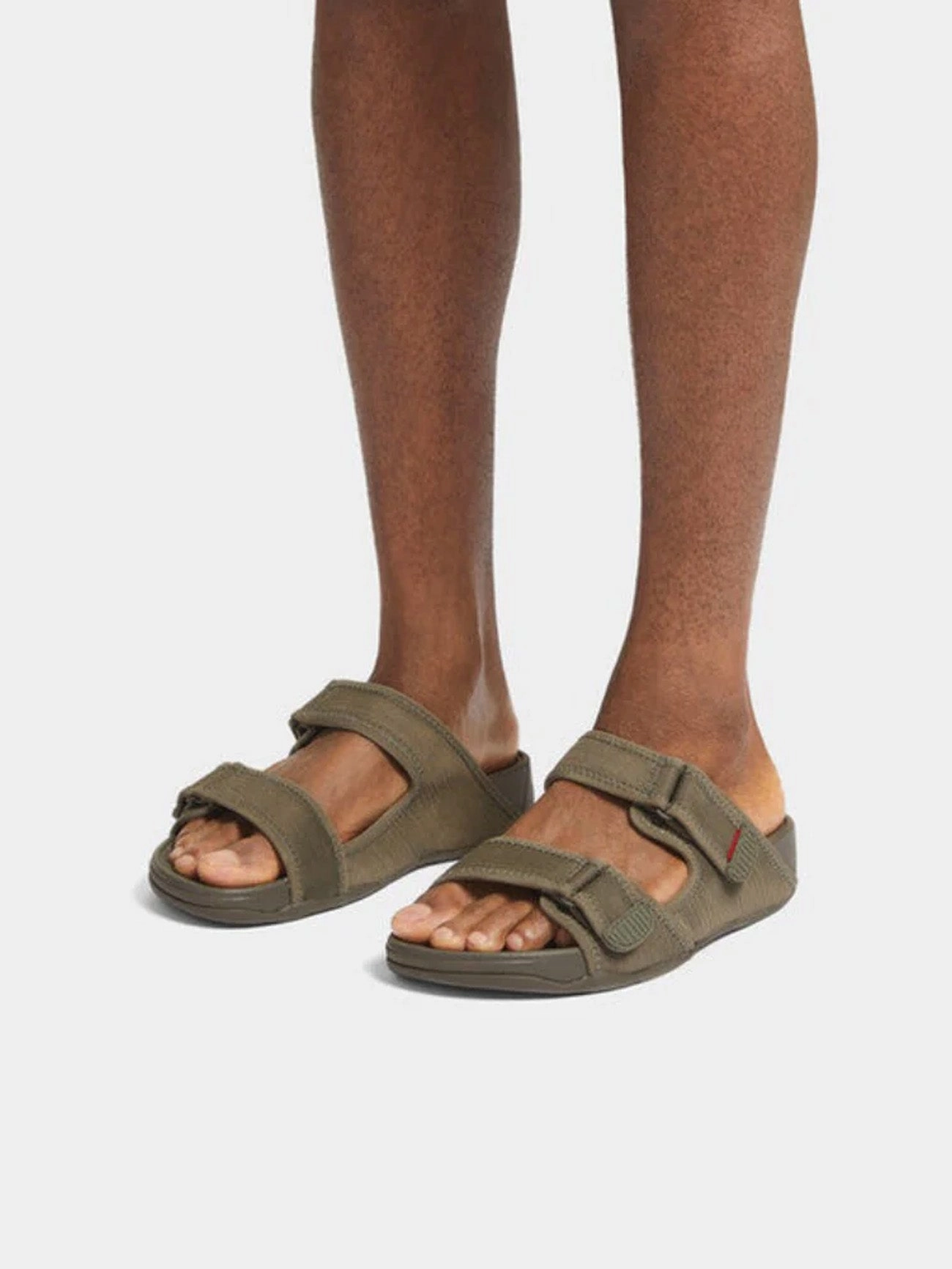 Fitflop Gogh Moc Men's Adjustable Leather Slides Mayari Sandals