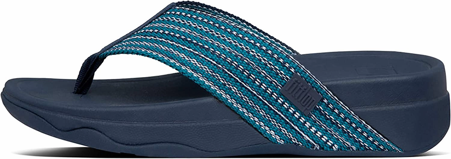 Platform Thongs Flip Flops FitFlop Surfa Sandals Sea Blue Open Toe Slip On Flat Thong Flip Flop Sandals