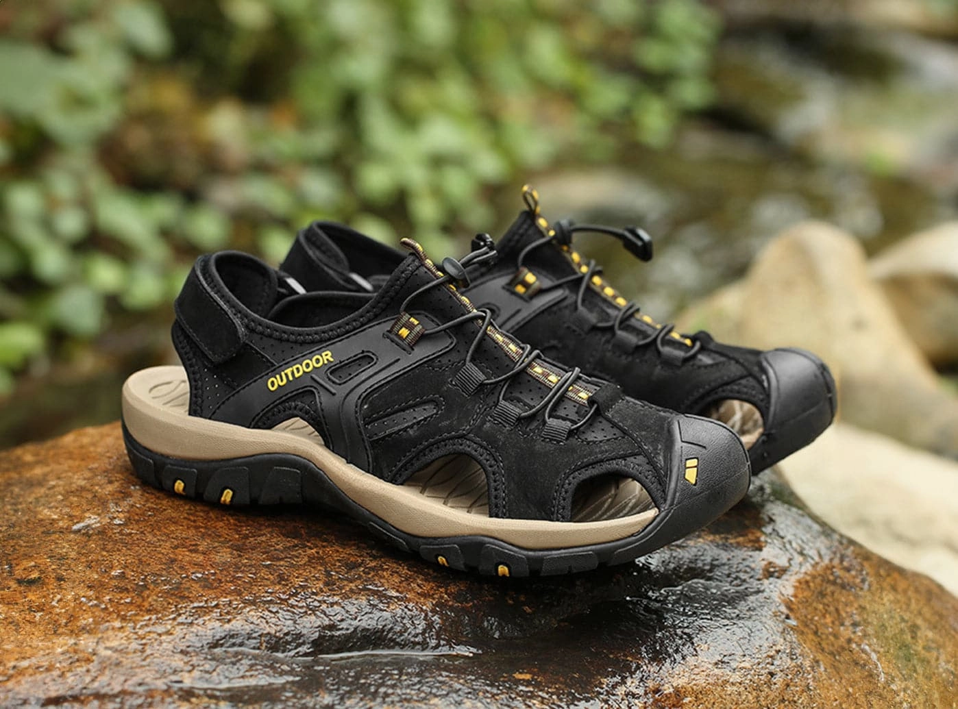 FitVille Men's TrekToe Sandals V2 Sandals Resort Florida