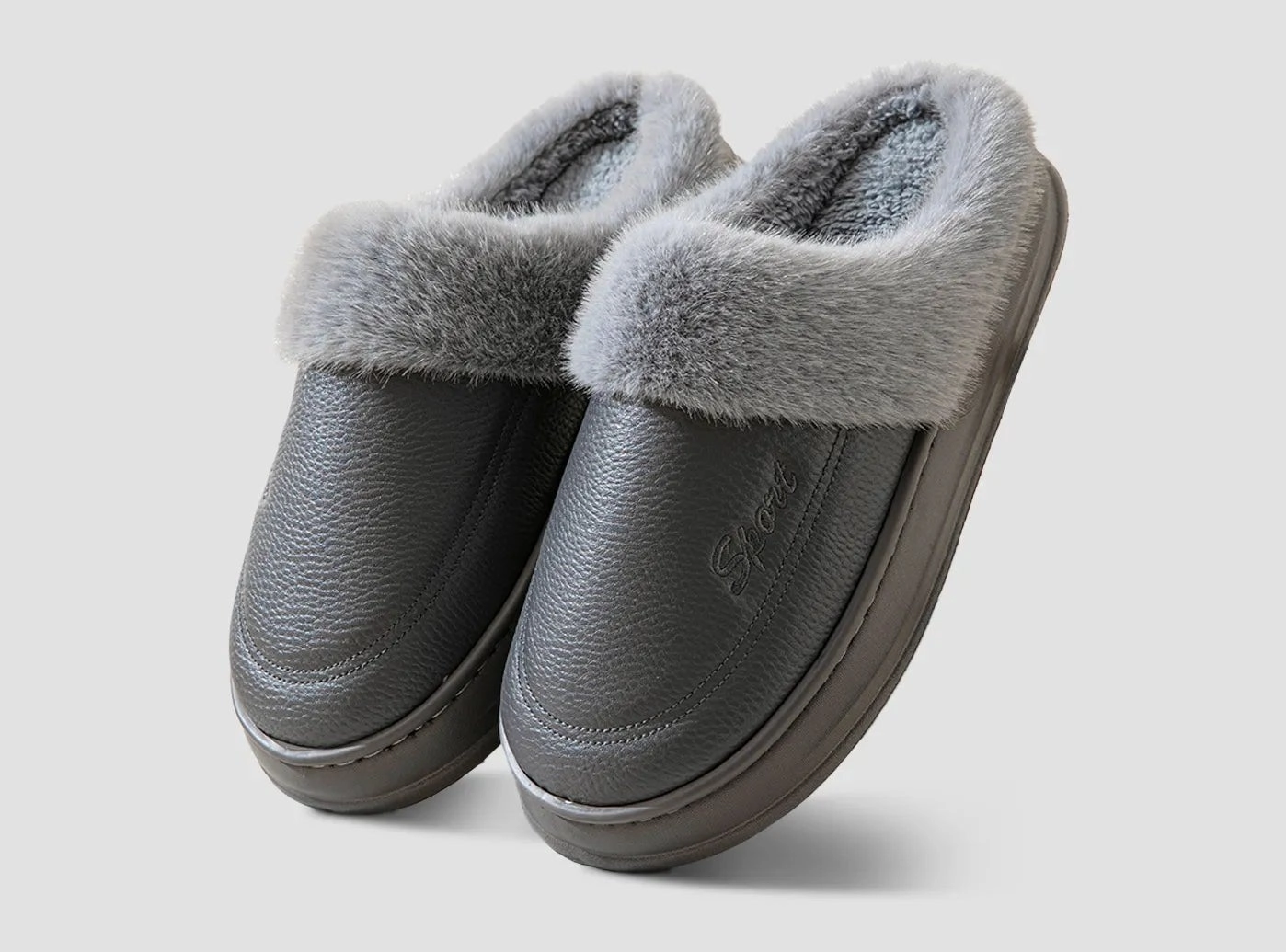 FitVille Men's Waterproof Winter Slippers Toms Slippers
