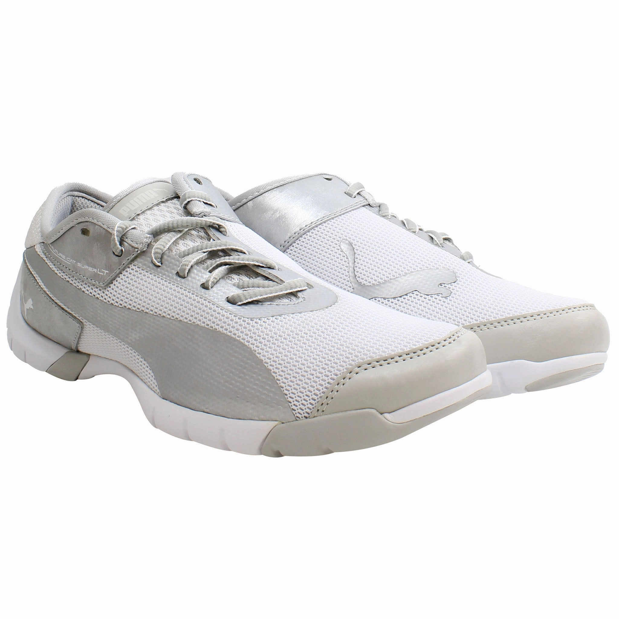 Original Puma Suede Shoes Puma Future CAT Mens Silver Trainers