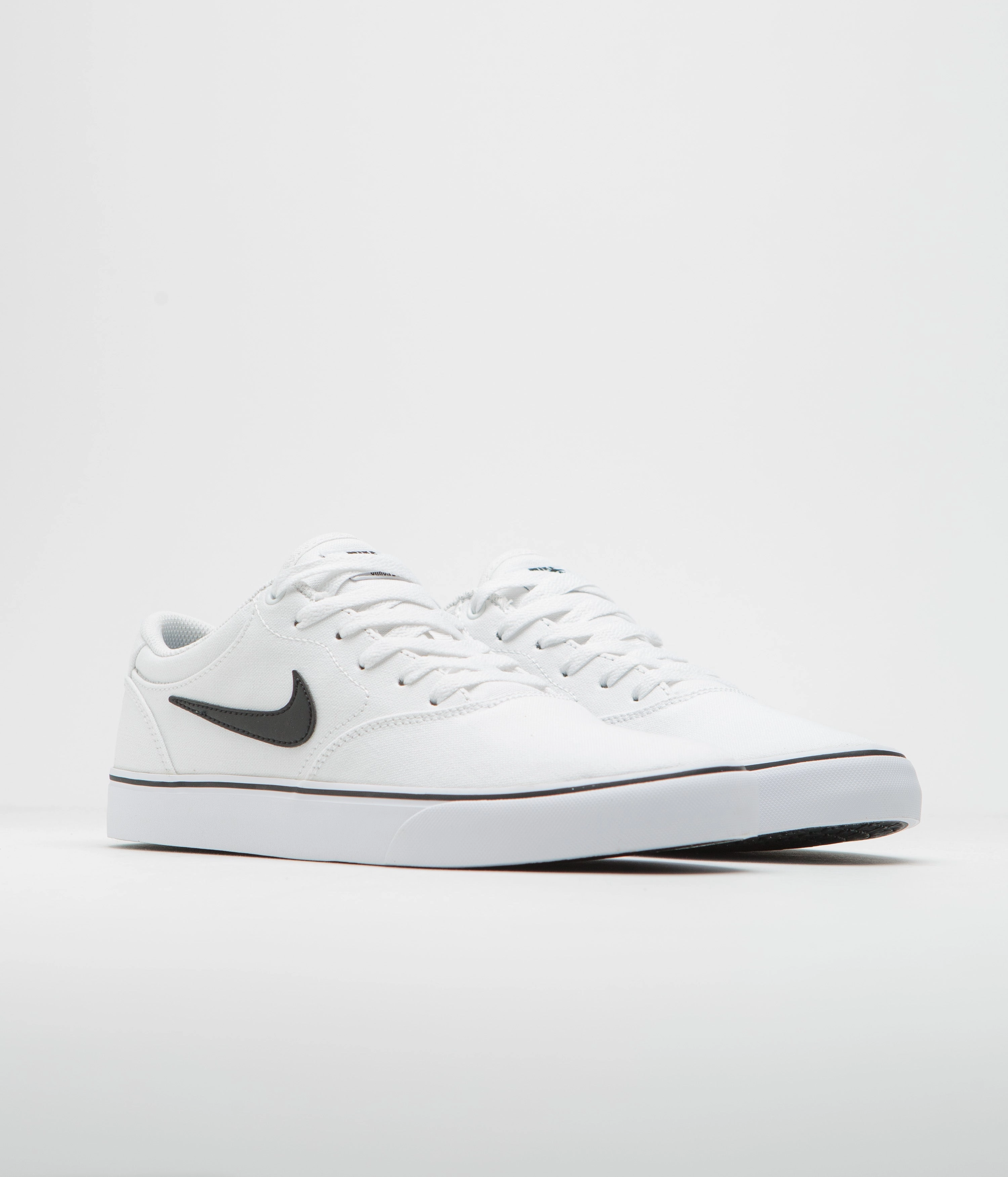 Nike SB Chron 2 Canvas Shoes - White / Black - White Asics Arthritis Shoes