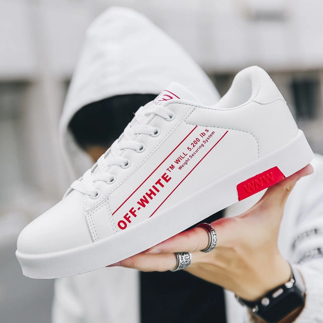 Good Workout Shoes Men's Casual Skateboarding Shoes White Shoes Outdoors Leisure Sneakers Breathable Walking Shoes Flat Shoes Chaussure Homme